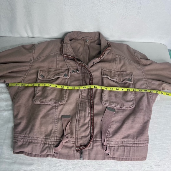 FREE PEOPLE OVERSIZE MILITARY UTILITY JACKET IN MAUVE SIZE SMALL - Picture 11 of 15
